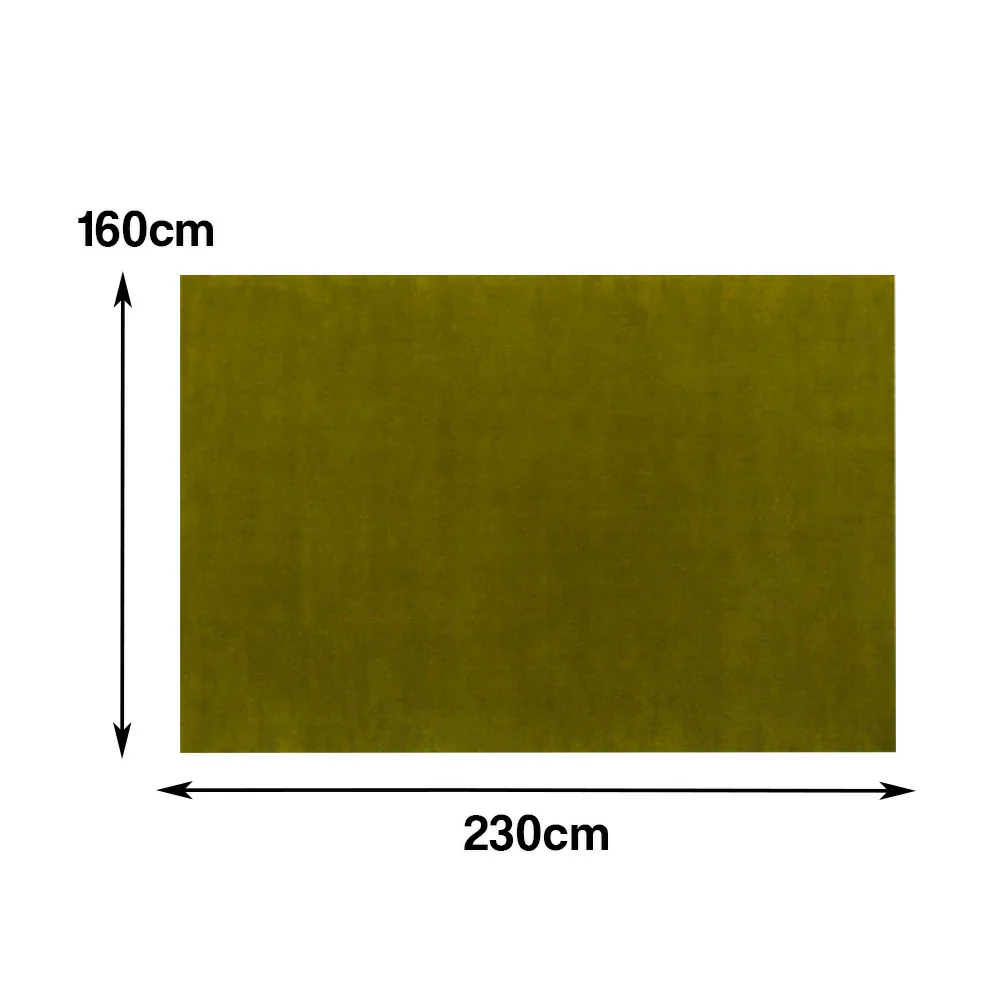 LUXORA 160/200cm Square Floor Rugs Handwoven Soft Rebound Traditional Weave Timeless Design Multi Space Use - Olive Green - Image 5
