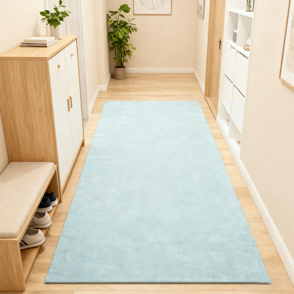 LUXORA 160/200cm Square Floor Rugs Handwoven Soft Rebound Traditional Weave Timeless Design Multi Space Use - Pink Blue - Image 2