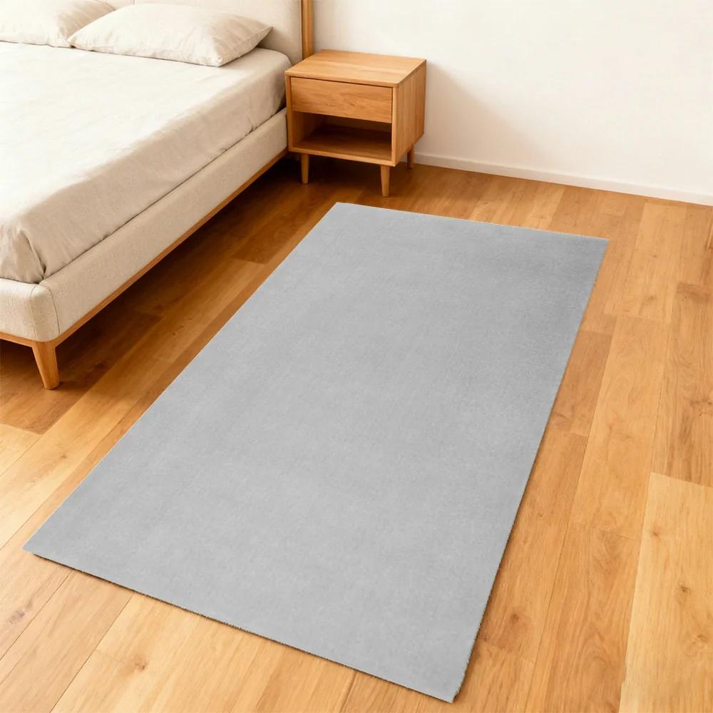 LUXORA 160/200cm Square Floor Rugs Handwoven Soft Rebound Traditional Weave Timeless Design Multi Space Use - Silver - Image 2