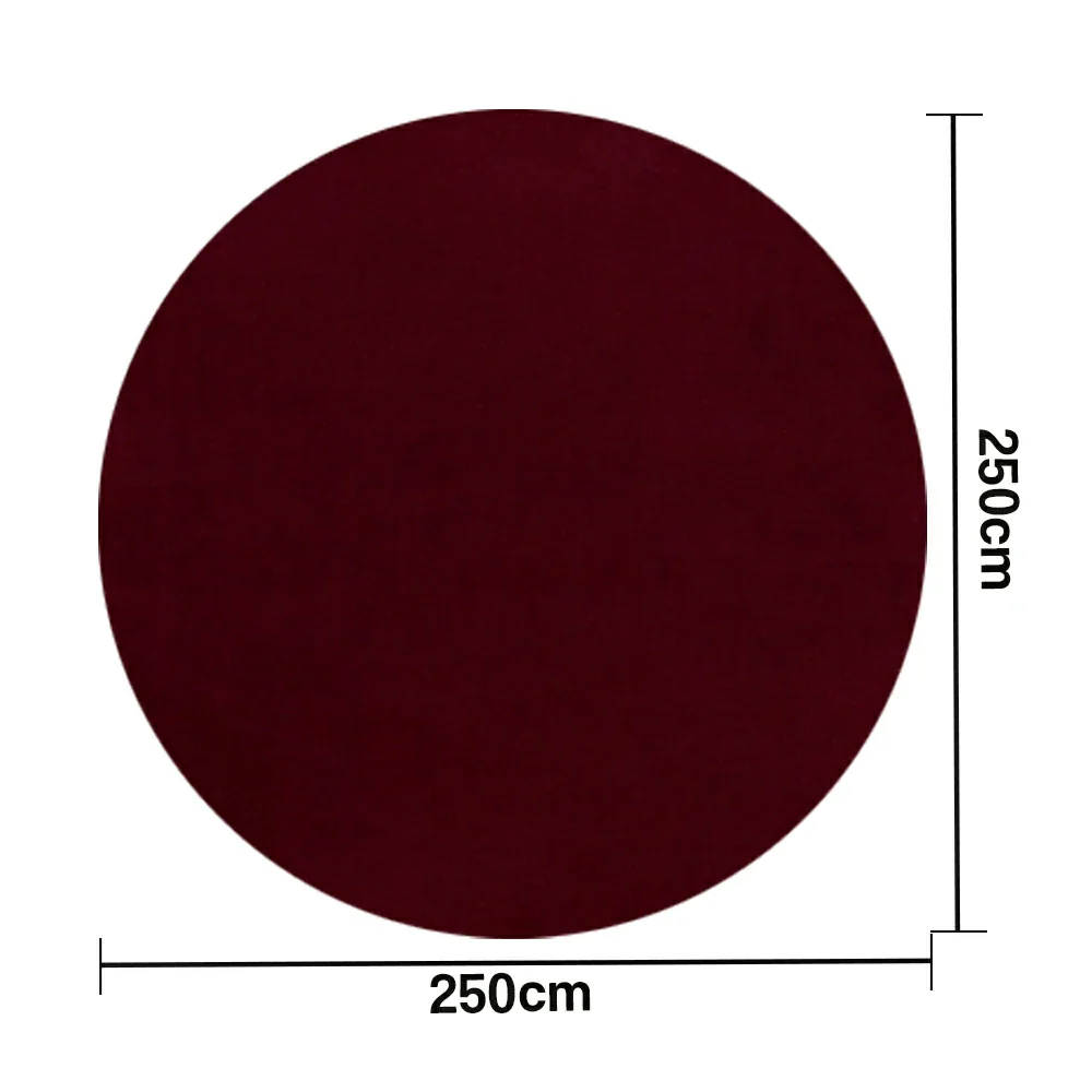 LUXORA 200/250cm Round Floor Rugs Handwoven Soft Rebound Traditional Weave Timeless Design Multi Space Use - Melno Wine - Image 6