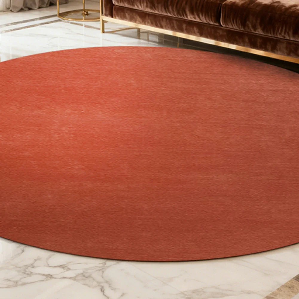 LUXORA 200/250cm Round Floor Rugs Handwoven Soft Rebound Traditional Weave Timeless Design Multi Space Use - British Red - Image 3