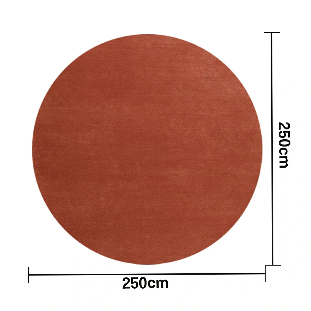 LUXORA 200/250cm Round Floor Rugs Handwoven Soft Rebound Traditional Weave Timeless Design Multi Space Use - British Red - Image 6