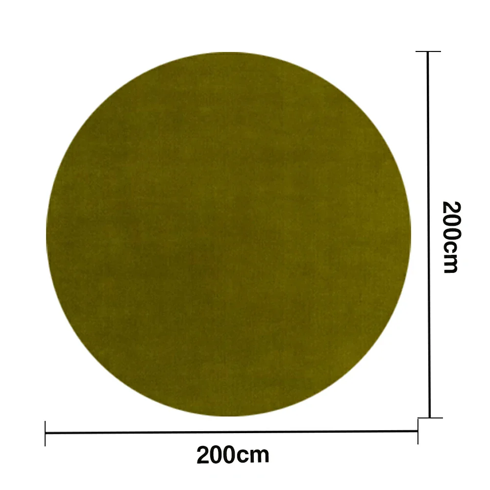 LUXORA 200/250cm Round Floor Rugs Handwoven Soft Rebound Traditional Weave Timeless Design Multi Space Use - Olive Green - Image 5