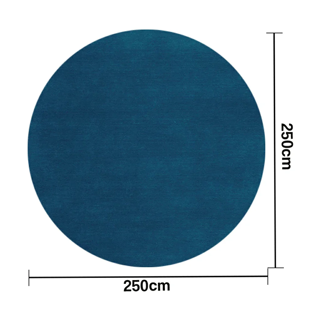LUXORA 200/250cm Round Floor Rugs Handwoven Soft Rebound Traditional Weave Timeless Design Multi Space Use - Blues - Image 6