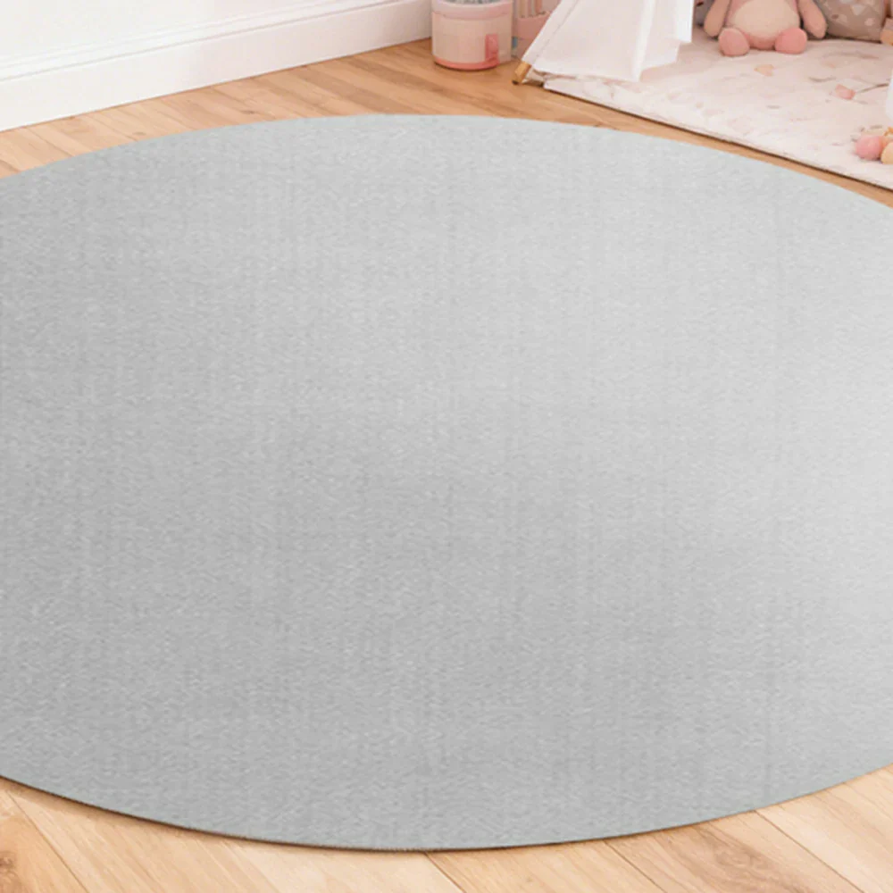 LUXORA 200/250cm Round Floor Rugs Handwoven Soft Rebound Traditional Weave Timeless Design Multi Space Use - Silver - Image 3