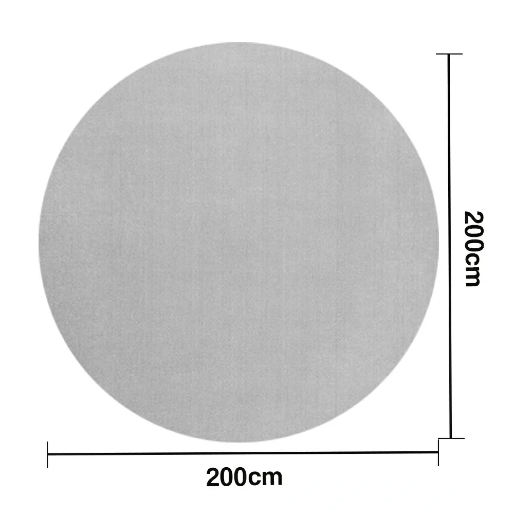 LUXORA 200/250cm Round Floor Rugs Handwoven Soft Rebound Traditional Weave Timeless Design Multi Space Use - Silver - Image 5