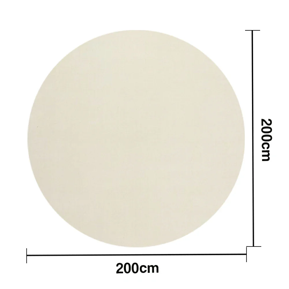 LUXORA 200/250cm Round Floor Rugs Handwoven Soft Rebound Traditional Weave Timeless Design Multi Space Use - Beige - Image 5