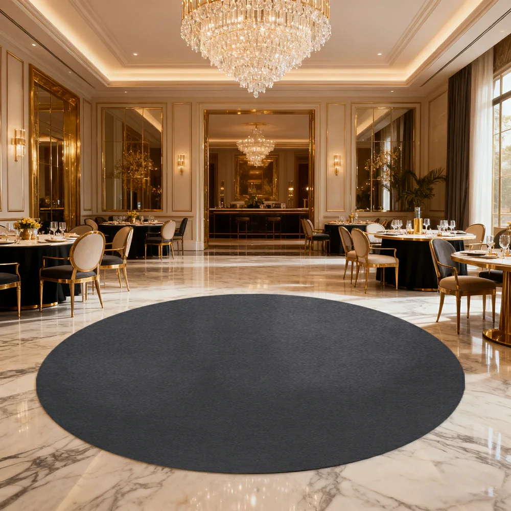 LUXORA 200/250cm Round Floor Rugs Handwoven Soft Rebound Traditional Weave Timeless Design Multi Space Use - Grey - Image 2