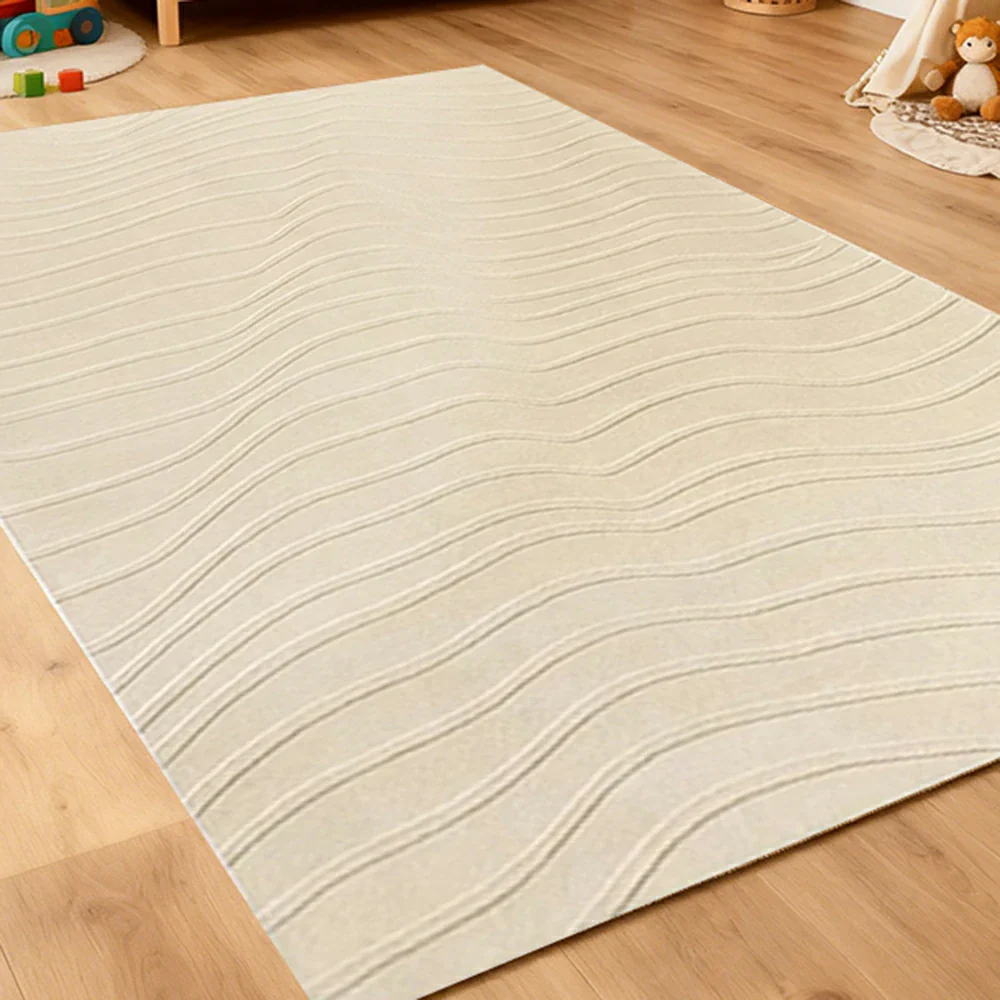 LUXORA 160/200cm Floor Rugs Theme Land Holiday Flame Resistant Anti Slip Solution Dyed Silk Fibre Dual Surface Handcrafted Design - Image 3