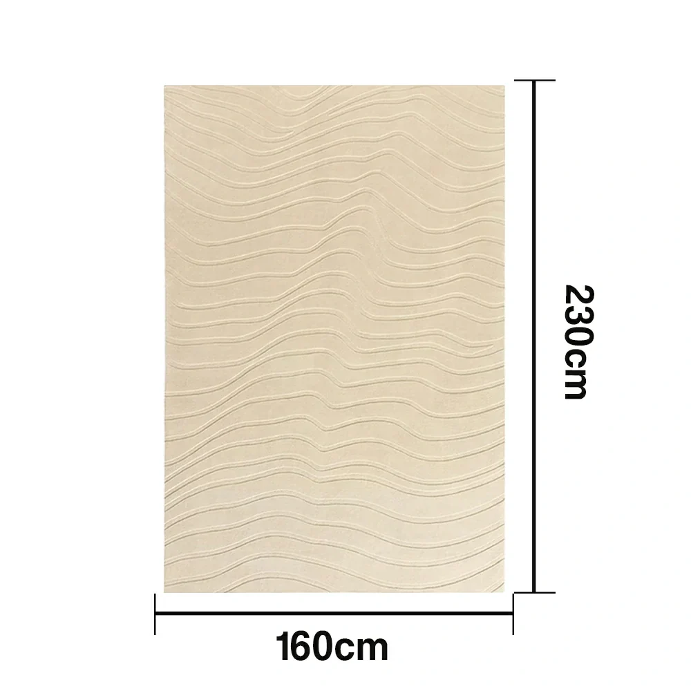 LUXORA 160/200cm Floor Rugs Theme Land Holiday Flame Resistant Anti Slip Solution Dyed Silk Fibre Dual Surface Handcrafted Design - Image 5