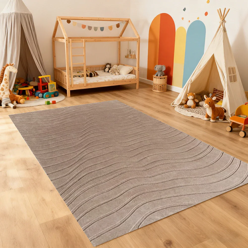 LUXORA 160/200cm Floor Rugs Theme Land Holiday Soft Touch Solution Dyed Silk Fibre Flame Safe Durable Handcrafted Finish - Image 4