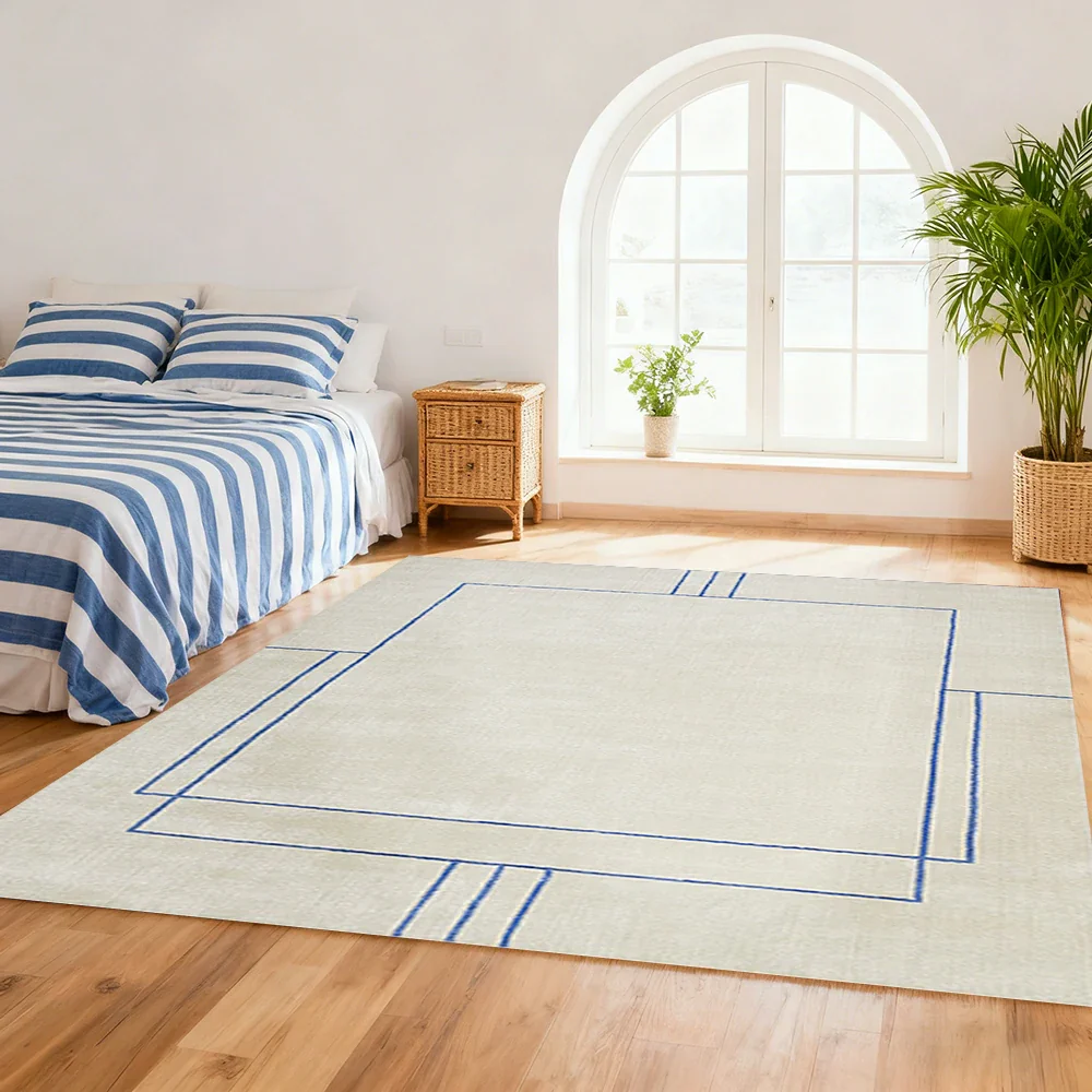 LUXORA 160/200cm Floor Rugs Theme Sophia Sketch Flame Resistant Anti Slip Solution Dyed Silk Fibre Dual Surface Handcrafted Design - Image 4