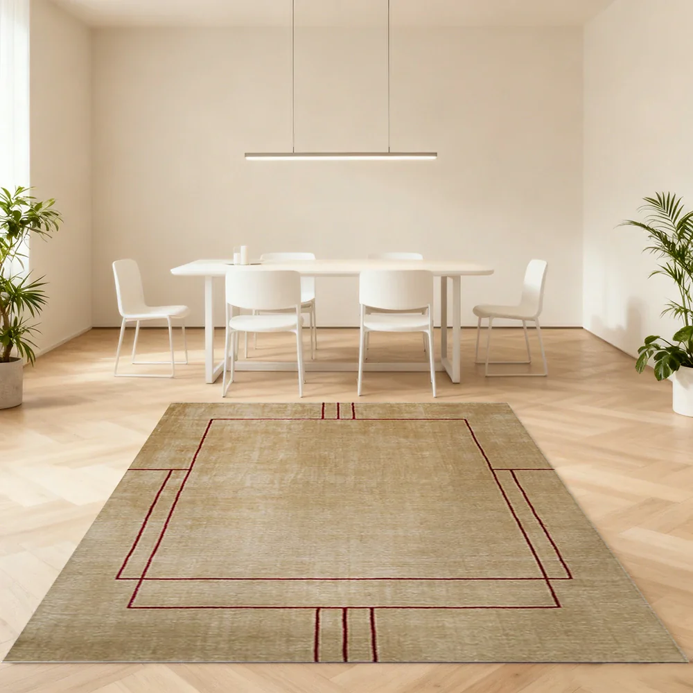 LUXORA 160/200cm Floor Rugs Theme Sophia Sketch Soft Touch Solution Dyed Silk Fibre Flame Safe Durable Handcrafted Finish - Image 2