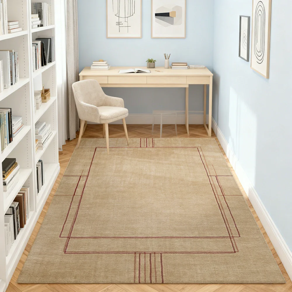 LUXORA 160/200cm Floor Rugs Theme Sophia Sketch Soft Touch Solution Dyed Silk Fibre Flame Safe Durable Handcrafted Finish - Image 4