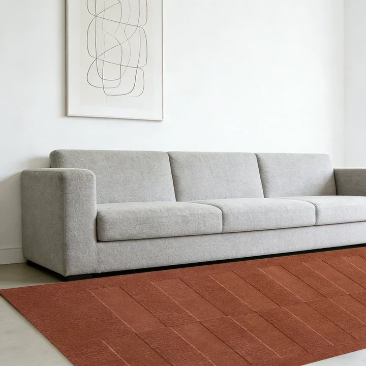 LUXORA 160/200cm Floor Rugs Theme Lensa Loom Flame Resistant Soft Touch Color Stable Fibre Weave Anti Slip Dual Surface Rug - Image 4