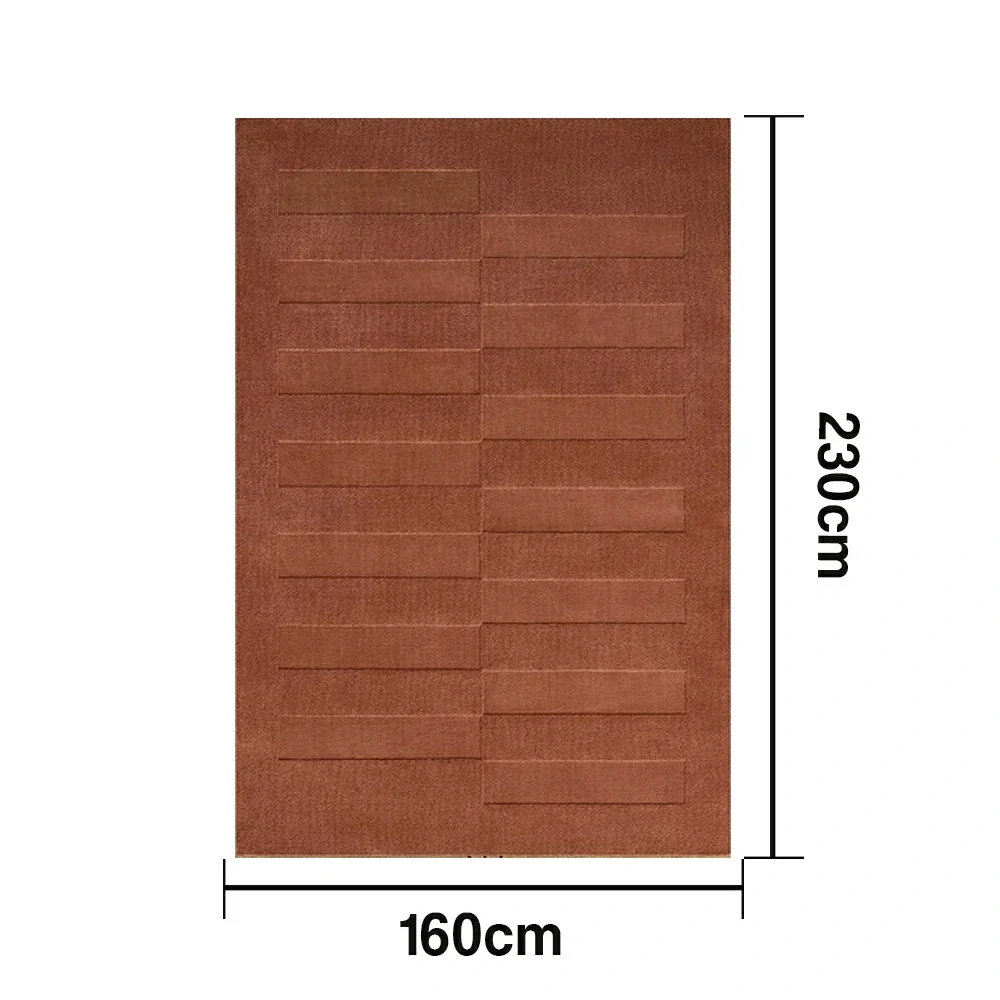 LUXORA 160/200cm Floor Rugs Theme Lensa Loom Flame Resistant Soft Touch Color Stable Fibre Weave Anti Slip Dual Surface Rug - Image 5