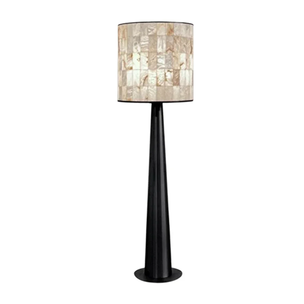 LUXORA Floor Lamp Soft Ambient Lighting Marble Shade Metal Body Weighted Base Artistic Design