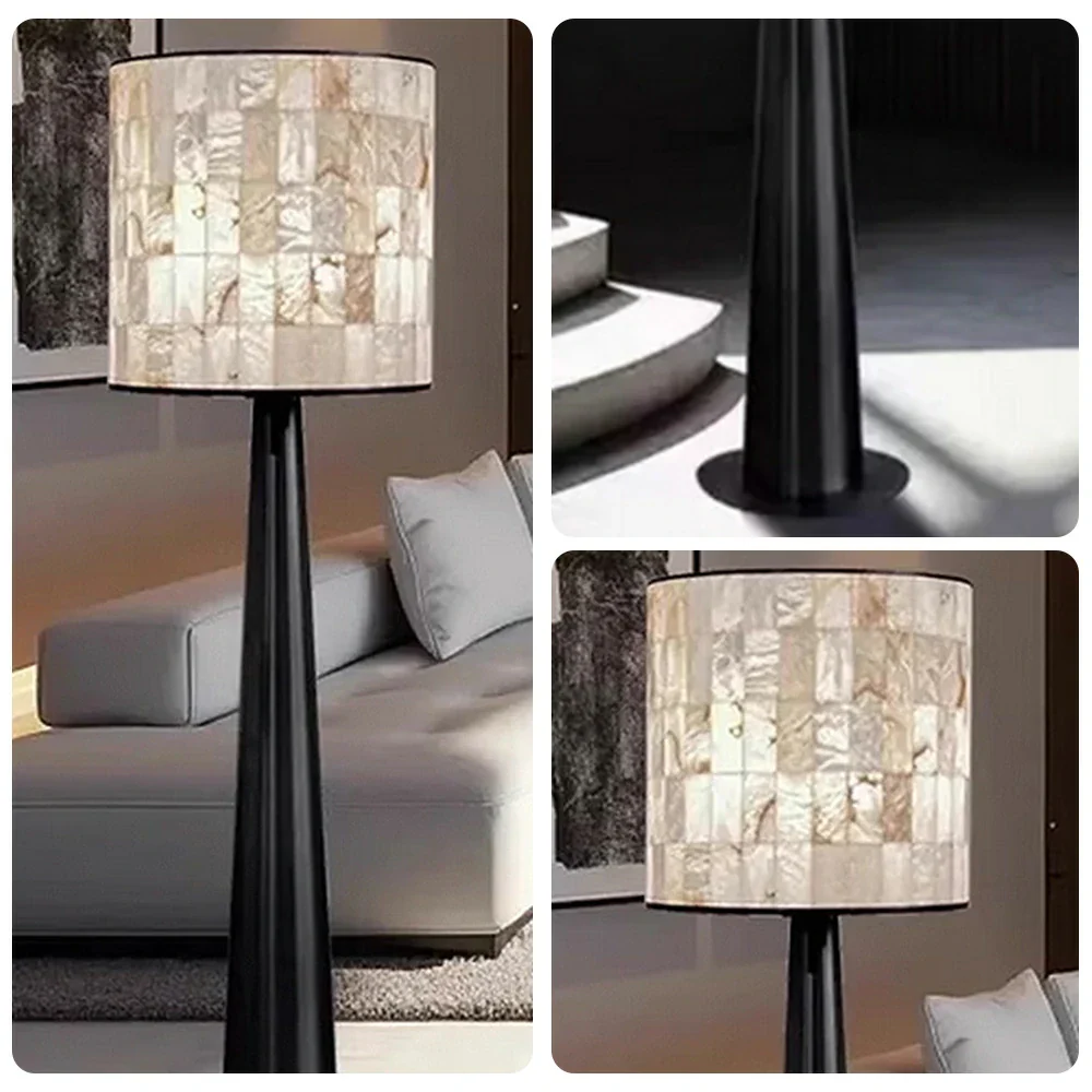 LUXORA Floor Lamp Soft Ambient Lighting Marble Shade Metal Body Weighted Base Artistic Design - Image 3