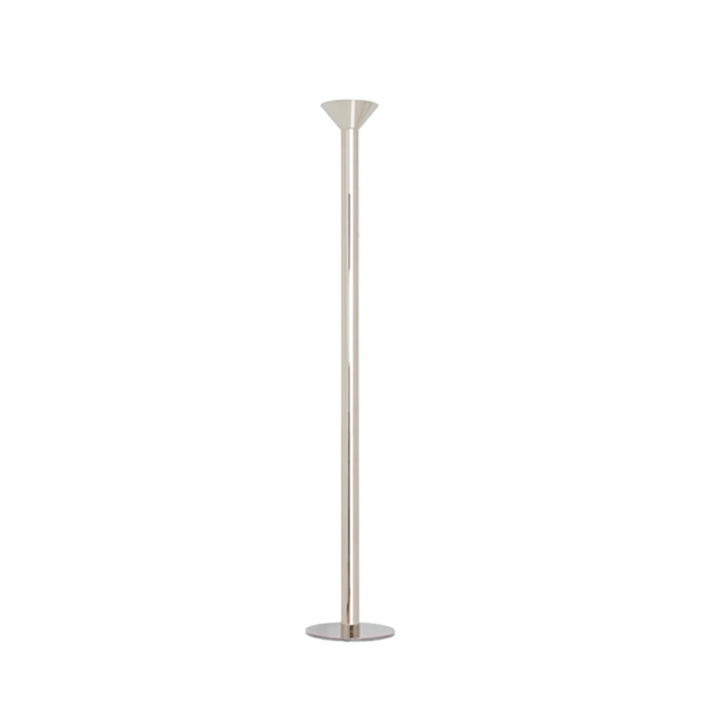 LUXORA Floor Lamp Soft Ambient Lighting Fabric Shade Metal Frame Stable Base Multi-Scene Use - Silver