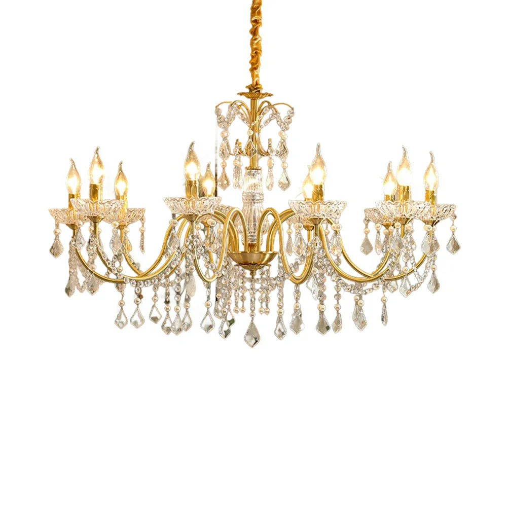 LUXORA Crystal Pendant Light 65/75/92cm High-Quality Iron Frame, Adjustable Height, Crystal Beads, Elegant Light Diffusion - Image 11