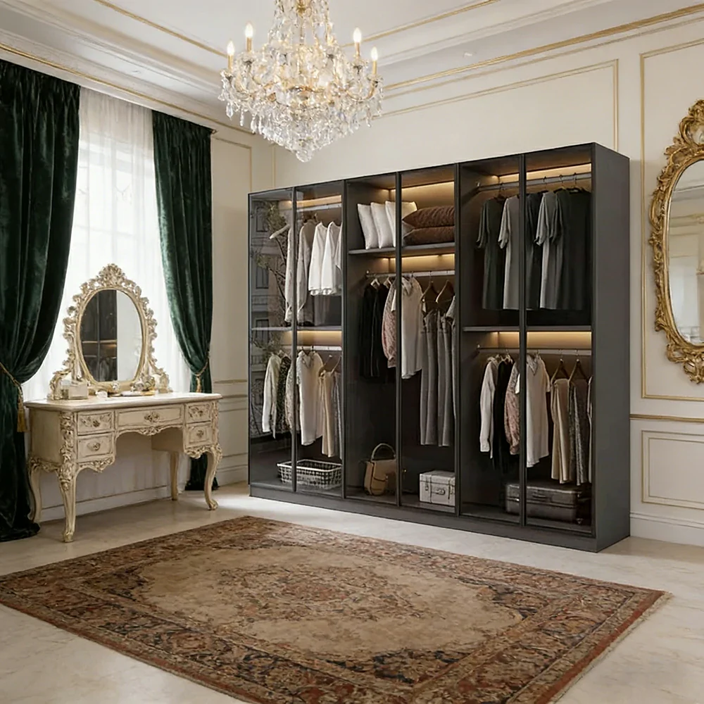 LUXORA 240cm Glass Display Cabinet - Organised Storage Solution with Tempered Glass & Aluminium Frame, Dust & Moisture-Resistant Base - Image 4