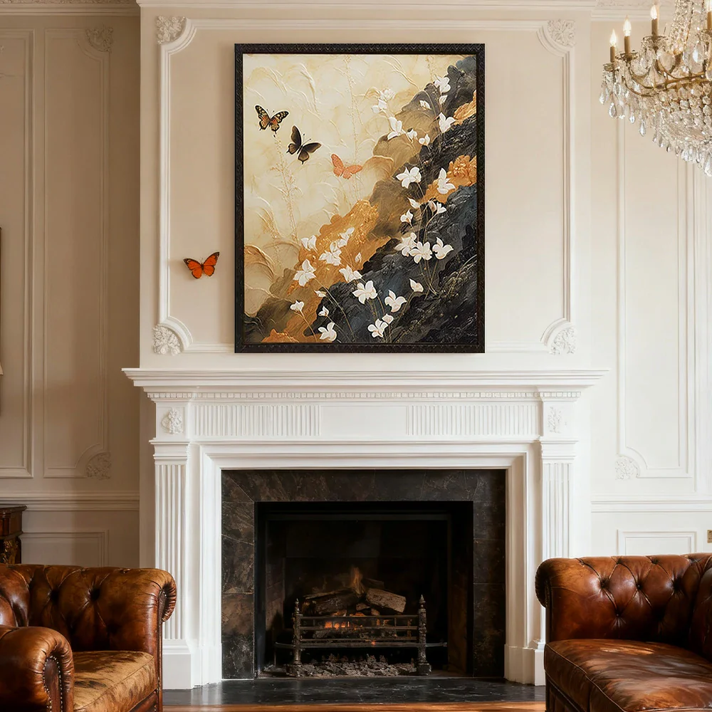 LUXORA Hand-Painted Oil Painting 50/80/120cm - Neutral Wall Painting Creating Subtle Warmth and Stylish Calm - Image 2