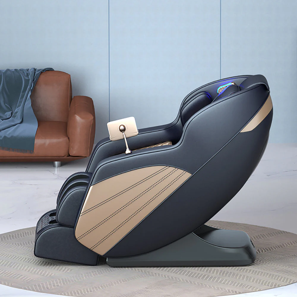 RELAXA- L27 SL Track Electric Massage Chair with Zero Gravity - Blue - Image 2