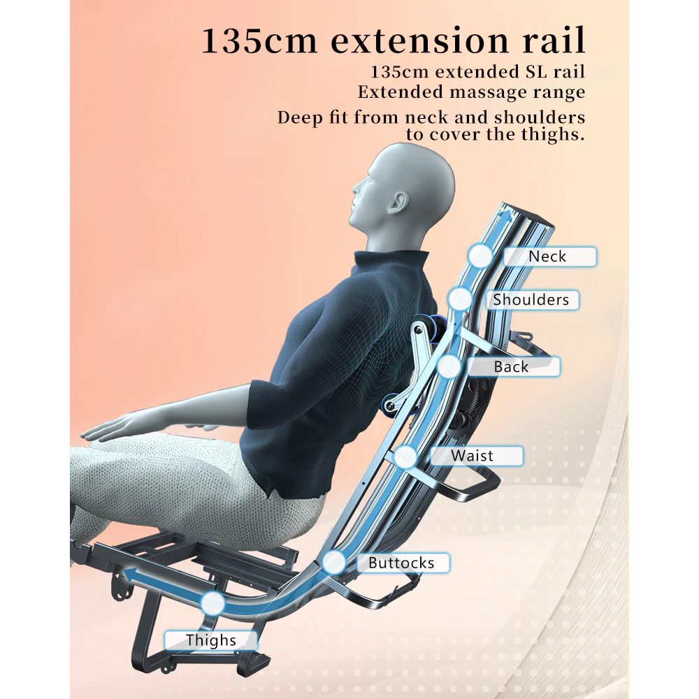 RELAXA L50 130cm SL Track Electric Massage Chair with Zero Gravity - Image 7