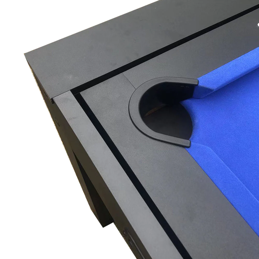 CUETIQ 7FT MDF 4-IN-1 Convertible Multi-function Table Free Accessories Air Hockey/ Billiards Table/ Dining Table/ Table Tennis Table - Black&Blue - Image 13