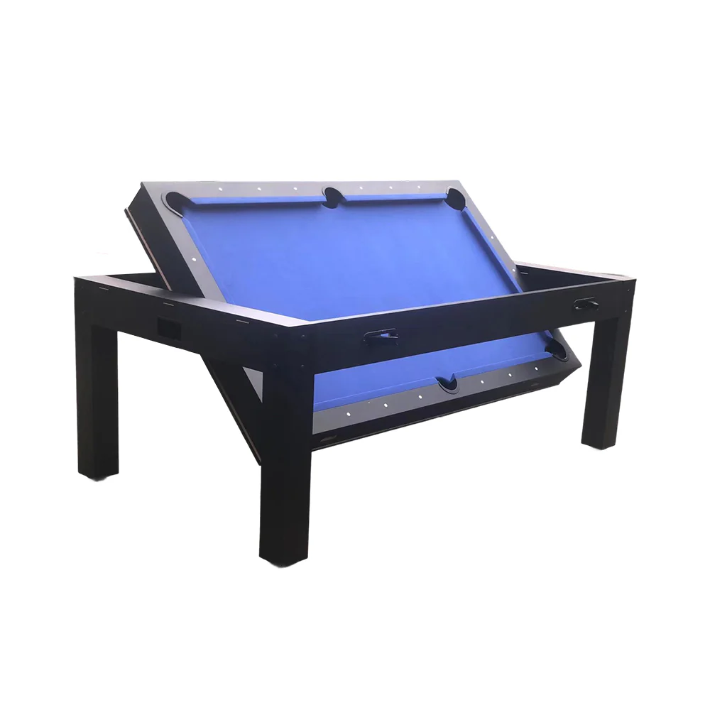 CUETIQ 7FT MDF 4-IN-1 Convertible Multi-function Table Free Accessories Air Hockey/ Billiards Table/ Dining Table/ Table Tennis Table - Black&Blue - Image 24
