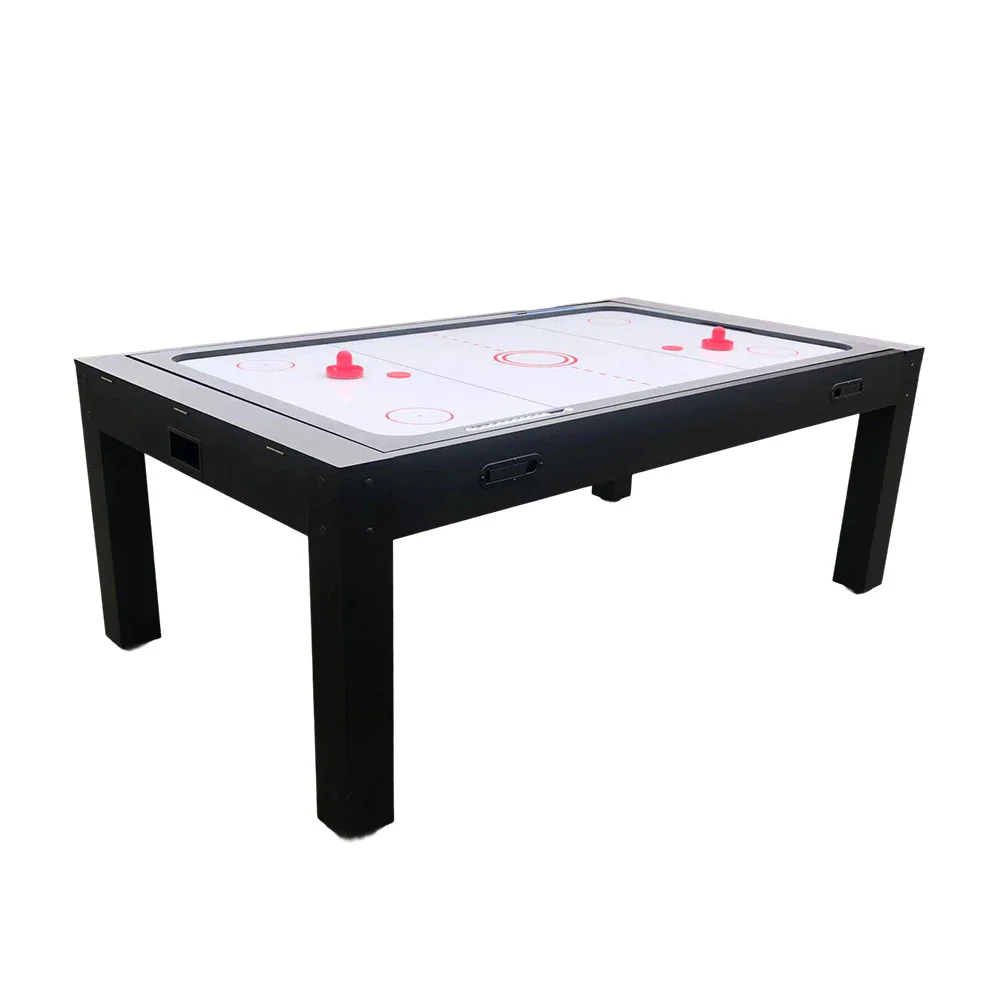 CUETIQ 7FT MDF 4-IN-1 Convertible Multi-function Table Free Accessories Air Hockey/ Billiards Table/ Dining Table/ Table Tennis Table - Black&Blue - Image 7