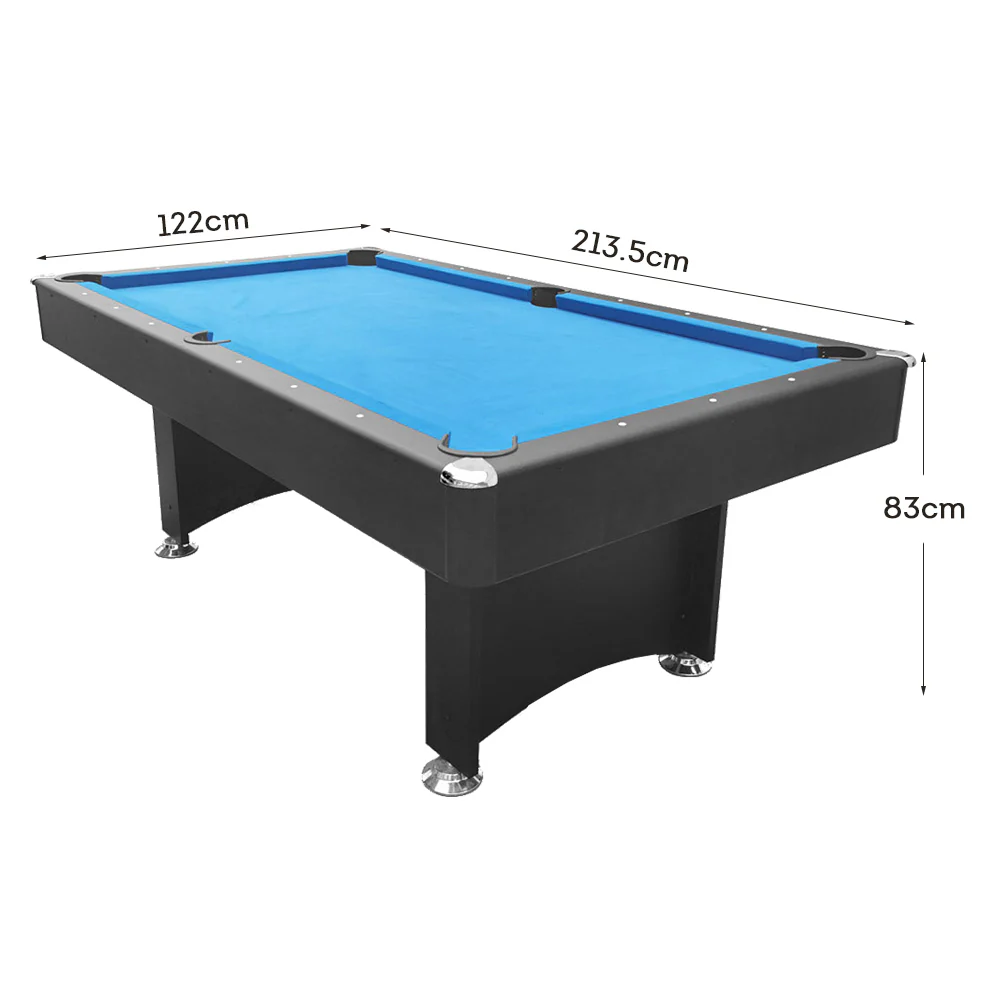 CUETIQ 7FT Modern Design Pool Table Snooker Billiard Table Black Frame With Free Accessories - Image 23