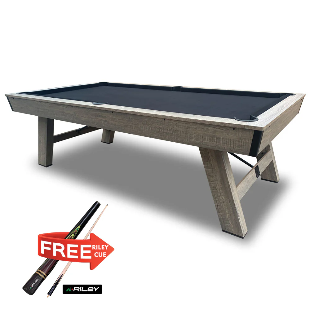 CUETIQ LM 7FT Billiards / MDF Pool / Snooker Table Black Felt Silver Mist Frame Free Gift