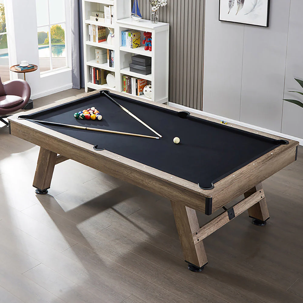 CUETIQ LM 7FT Billiards / MDF Pool / Snooker Table Black Felt Silver Mist Frame Free Gift - Image 5