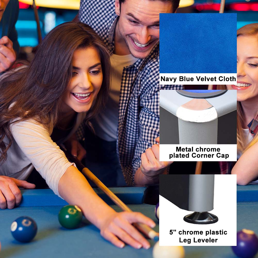CUETIQ 7FT MDF 3-IN-1 Pool Table/Table Tennis Table/Dining Table-Black - Image 8