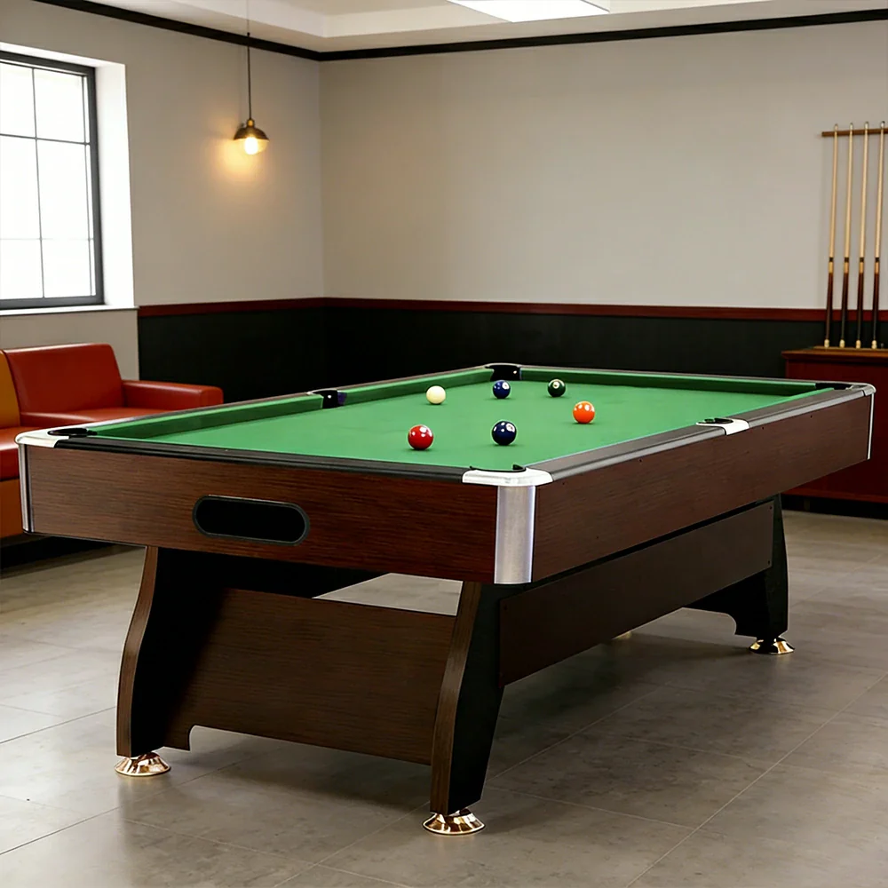 CUETIQ 7FT MDF Pool Snooker Billiard Table Accessories Pack Home Game Room Play (P004)-Walnut - Image 2