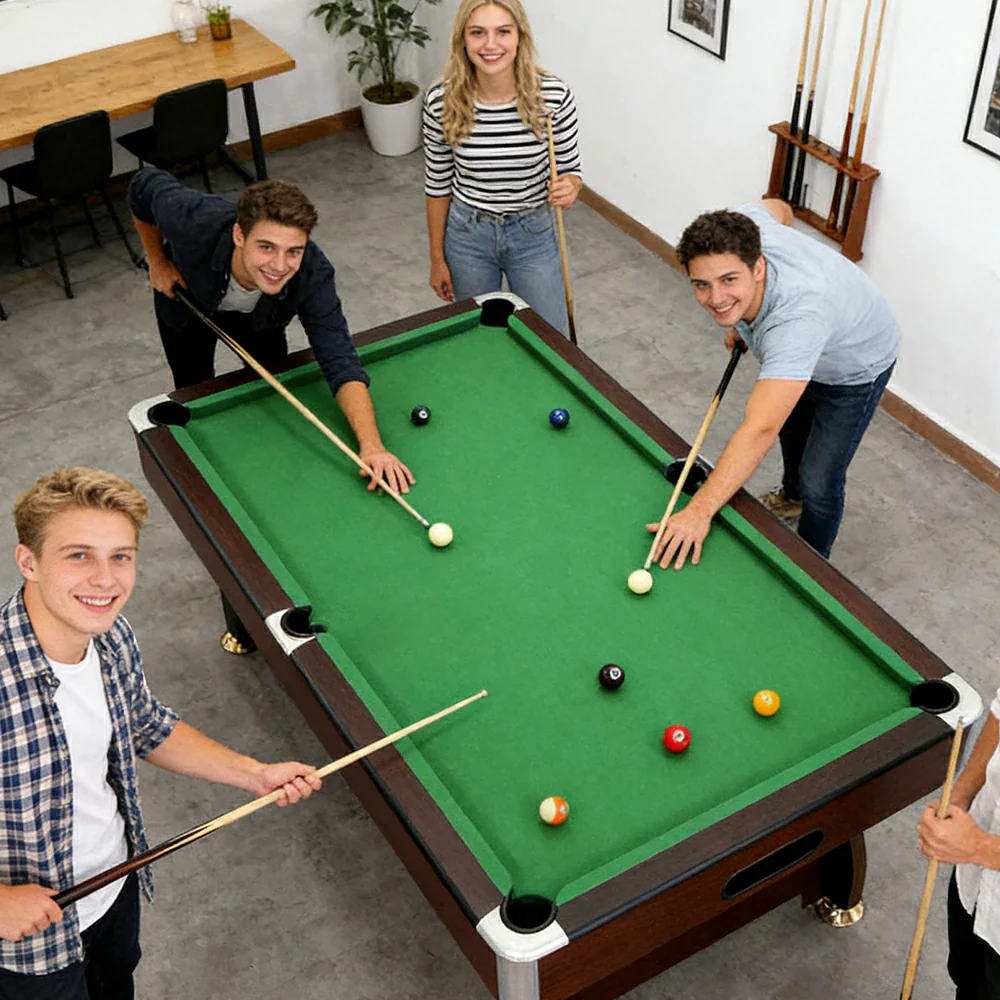 CUETIQ 7FT MDF Pool Snooker Billiard Table Accessories Pack Home Game Room Play (P004)-Walnut - Image 5