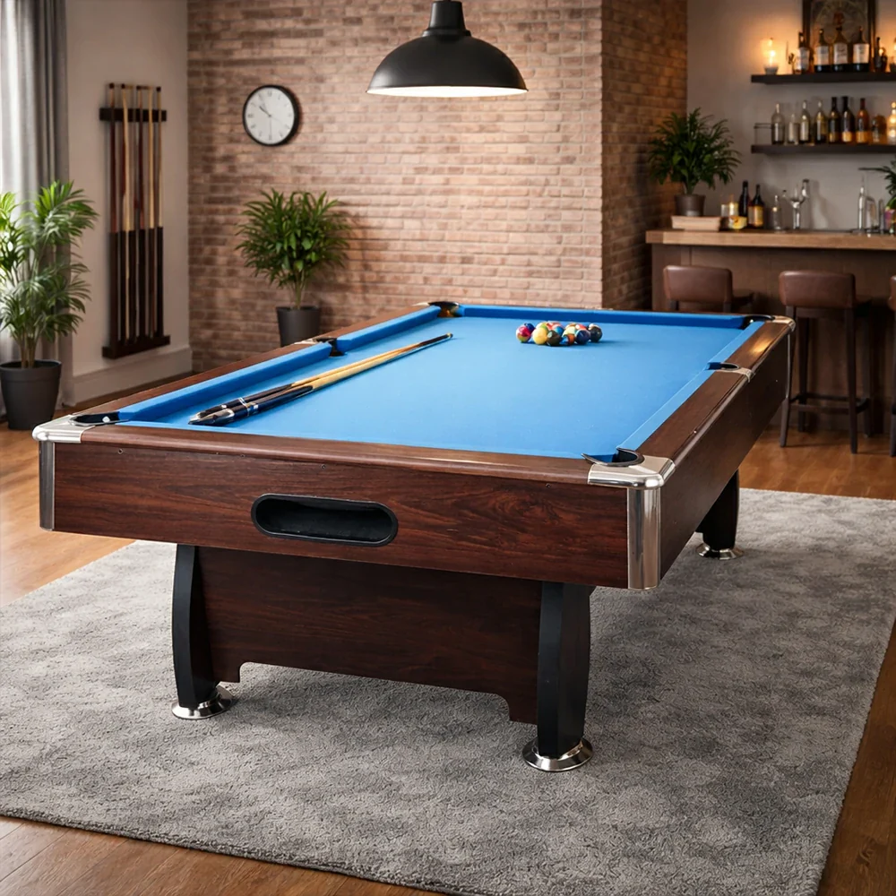 CUETIQ 7FT MDF Pool Snooker Billiard Table Accessories Pack Home Game Room Play (P004)-Walnut - Image 7
