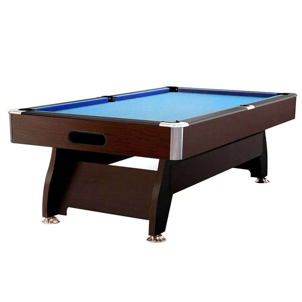 CUETIQ 8FT MDF Walnut Frame Pool Snooker Billiard Table with Accessories Pack - Image 5