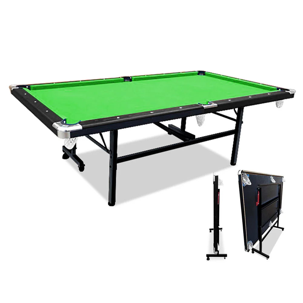 CUETIQ 8FT Foldable Pool Table Blue/Red/Green/Black Felt Billiard Table Free Accessory for Small Room - Image 12