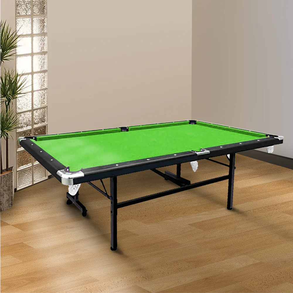 CUETIQ 8FT Foldable Pool Table Blue/Red/Green/Black Felt Billiard Table Free Accessory for Small Room - Image 13