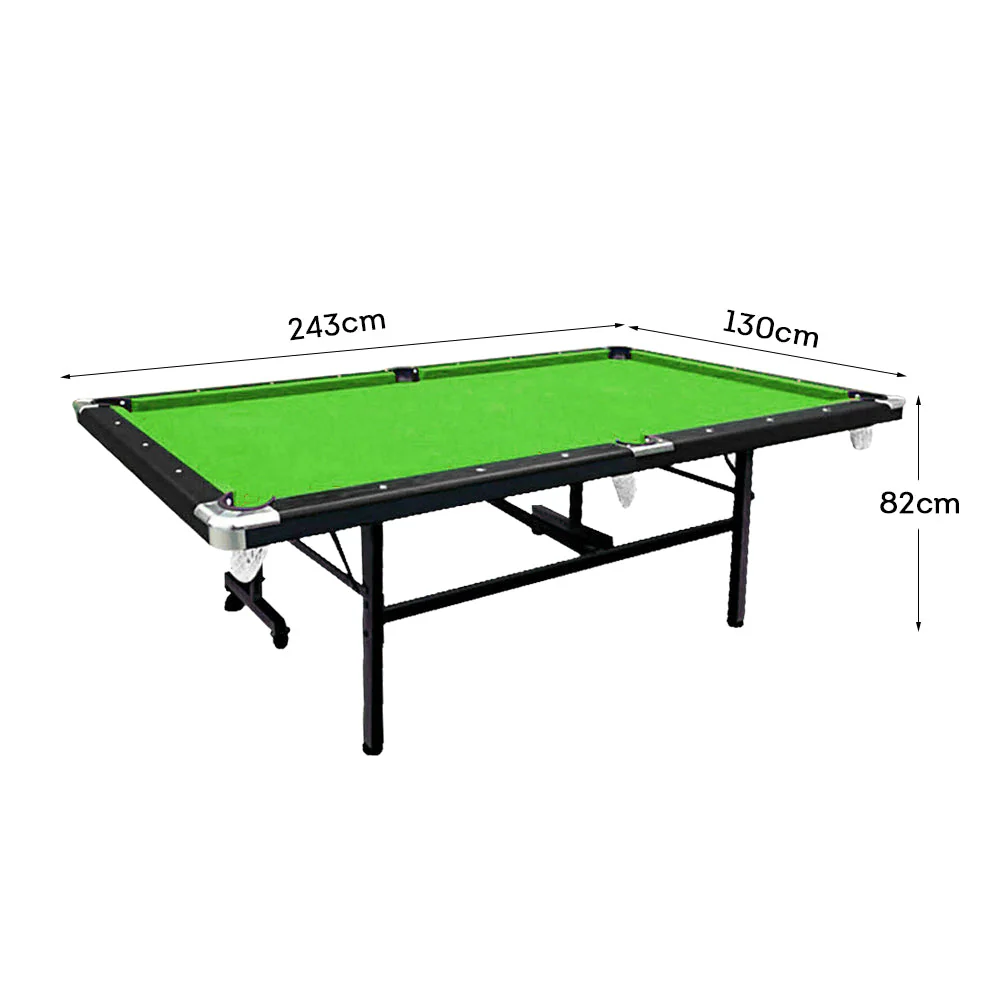 CUETIQ 8FT Foldable Pool Table Blue/Red/Green/Black Felt Billiard Table Free Accessory for Small Room - Image 18