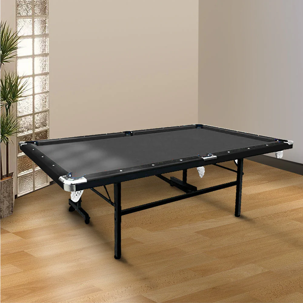 CUETIQ 8FT Foldable Pool Table Blue/Red/Green/Black Felt Billiard Table Free Accessory for Small Room - Image 24