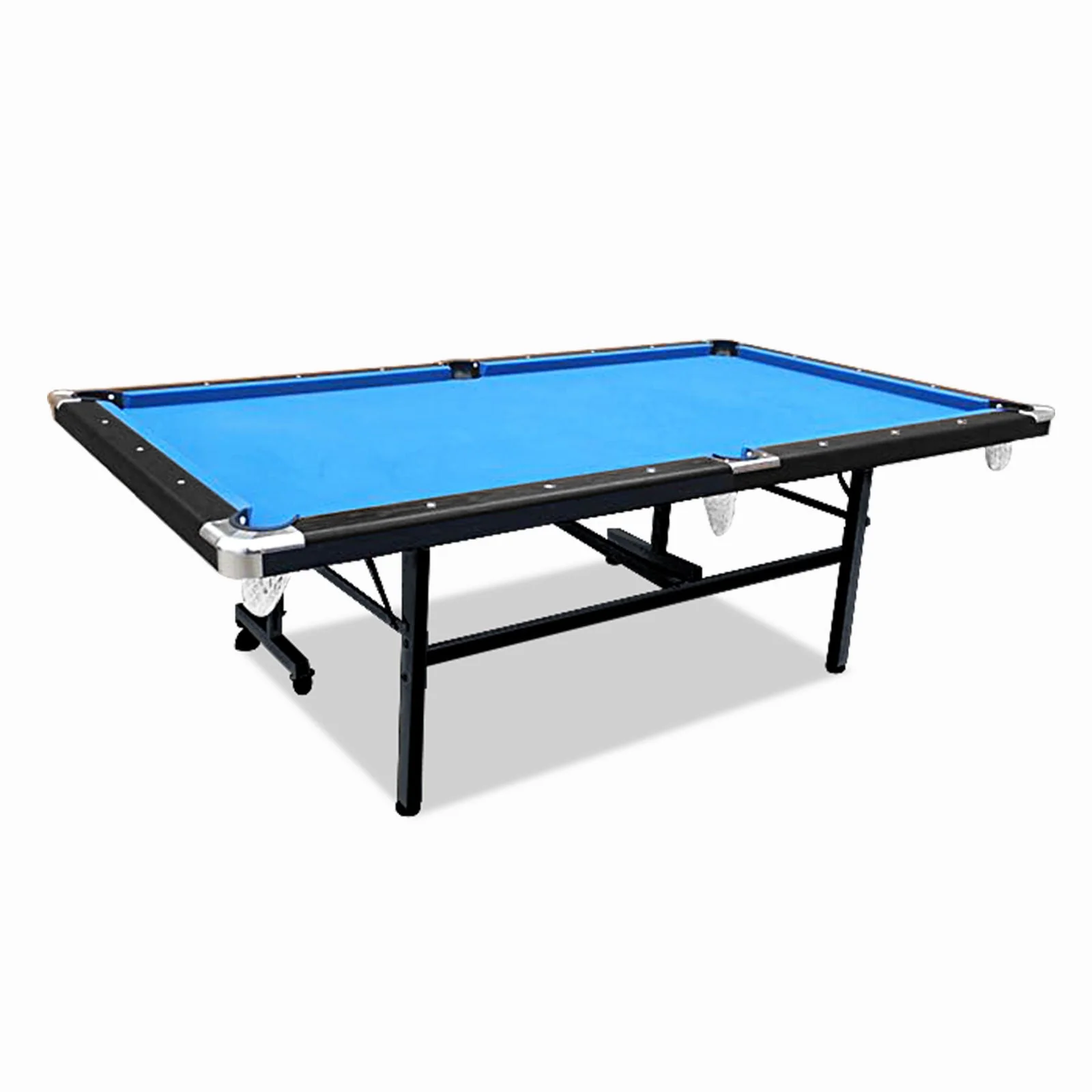 CUETIQ 8FT Foldable Pool Table Blue/Red/Green/Black Felt Billiard Table Free Accessory for Small Room - Image 3