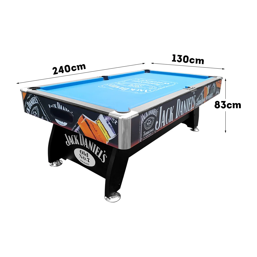 CUETIQ JD LOGO 8FT MDF Pool Snooker Billiards Table Free Accessory - Image 23