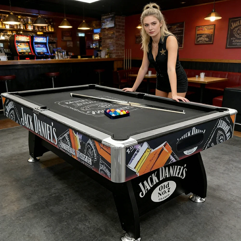 CUETIQ JD LOGO 8FT MDF Pool Snooker Billiards Table Free Accessory - Image 4