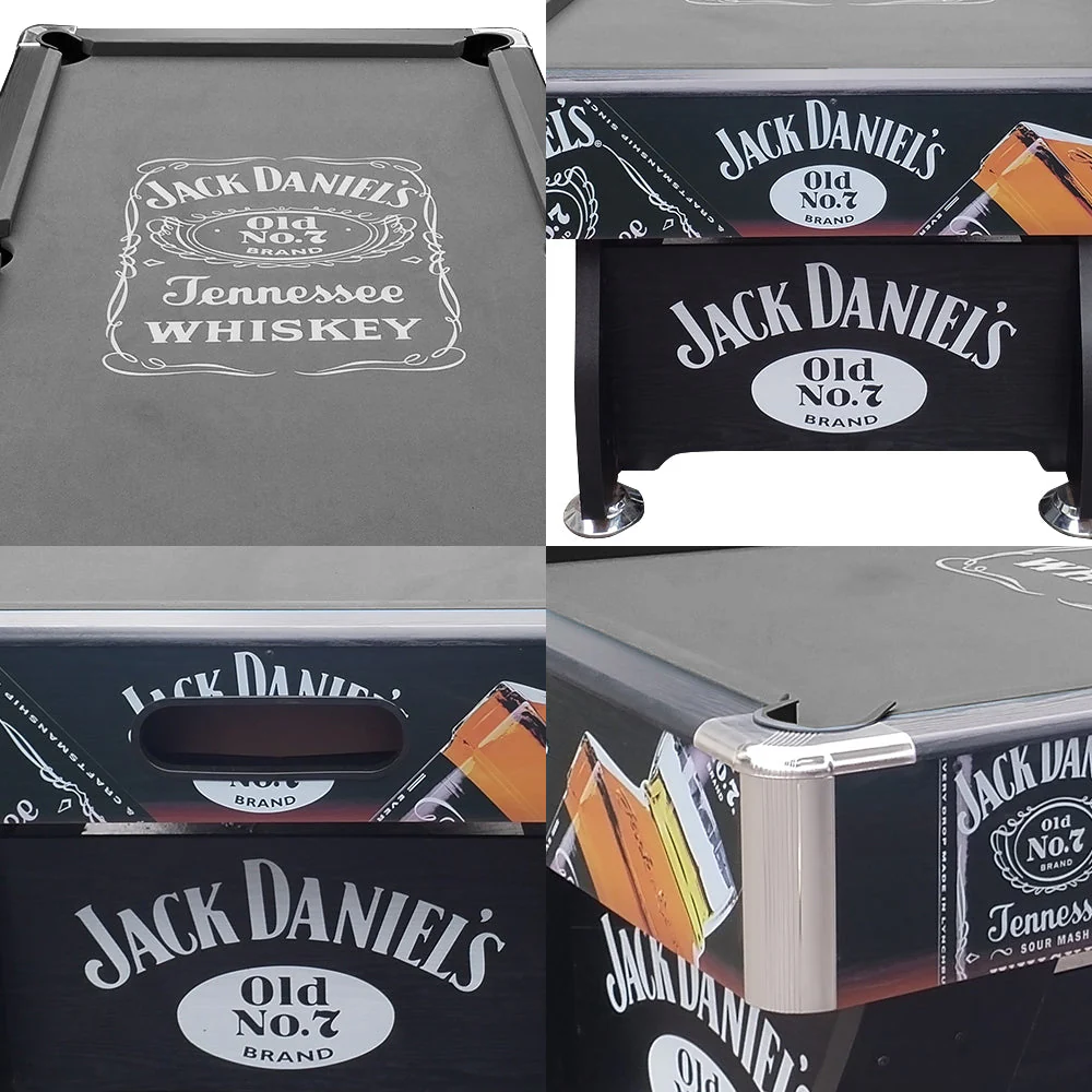 CUETIQ JD LOGO 8FT MDF Pool Snooker Billiards Table Free Accessory - Image 5