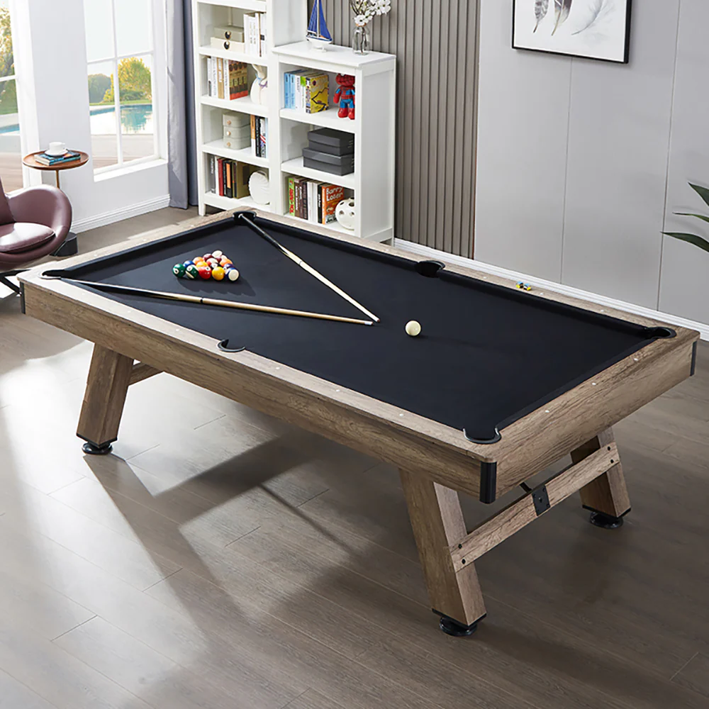CUETIQ LM 7FT Billiards / MDF Pool / Snooker Table Black Felt Silver Mist Frame Free Gift - Image 7