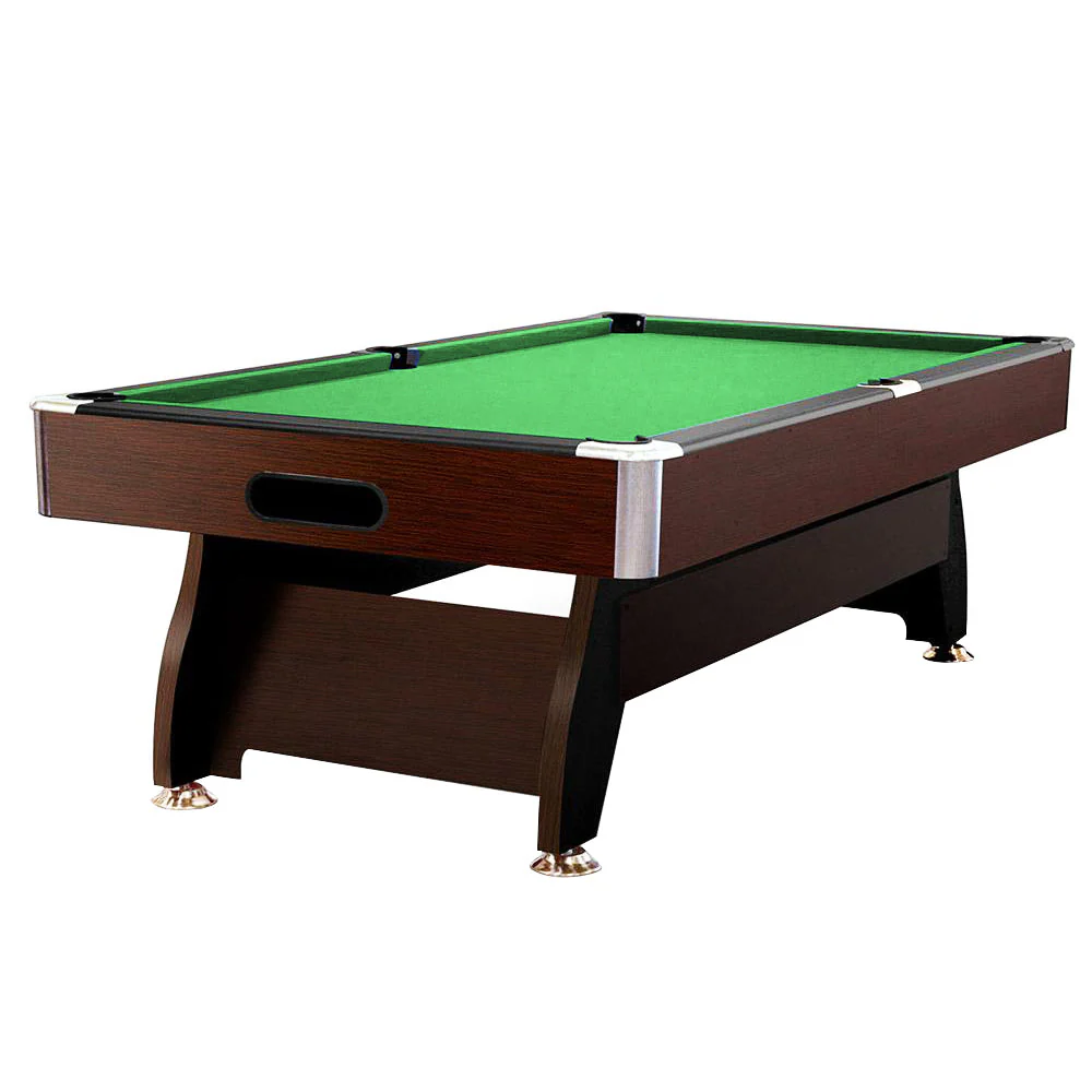 CUETIQ 8FT MDF Walnut Frame Pool Snooker Billiard Table with Accessories Pack - Image 12