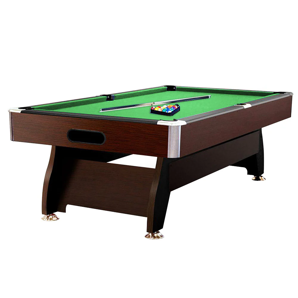 CUETIQ 8FT MDF Walnut Frame Pool Snooker Billiard Table with Accessories Pack - Image 16